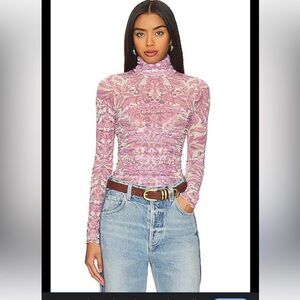 Free People Under it all printed bodysuit NWT